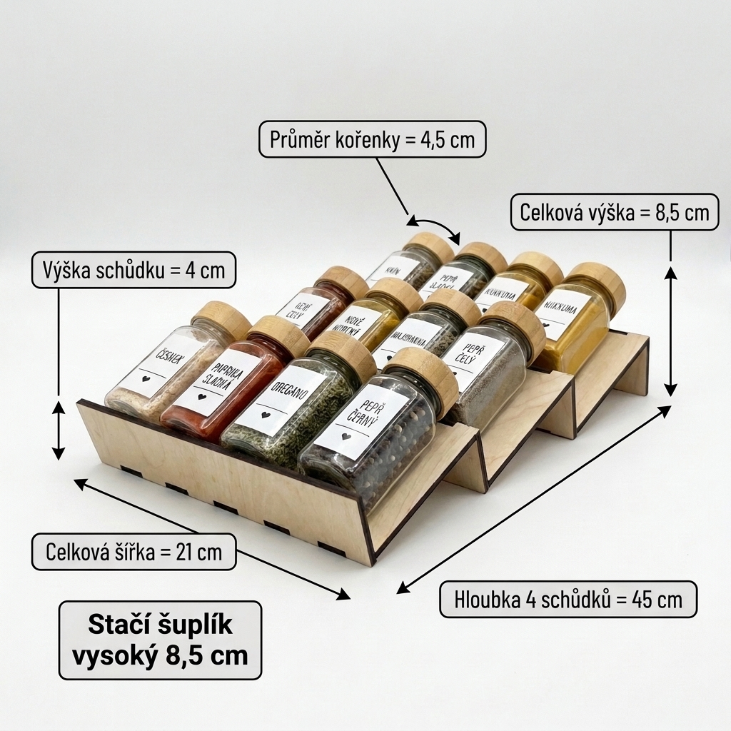 schůdky VASKY rozměry 4cm