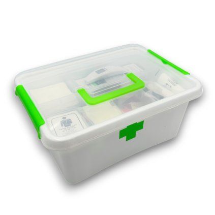 Lékárnička, úložný box na léky s vnořeným organizérem, 2v1, s madlem, antibakteriální, 12.5l