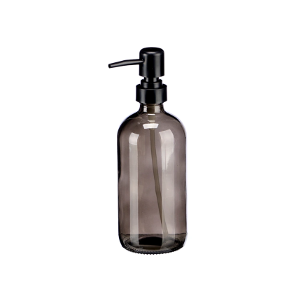 Dávkovač na jar/mýdlo/šampón/kondicionér - 0,5l, černé sklo